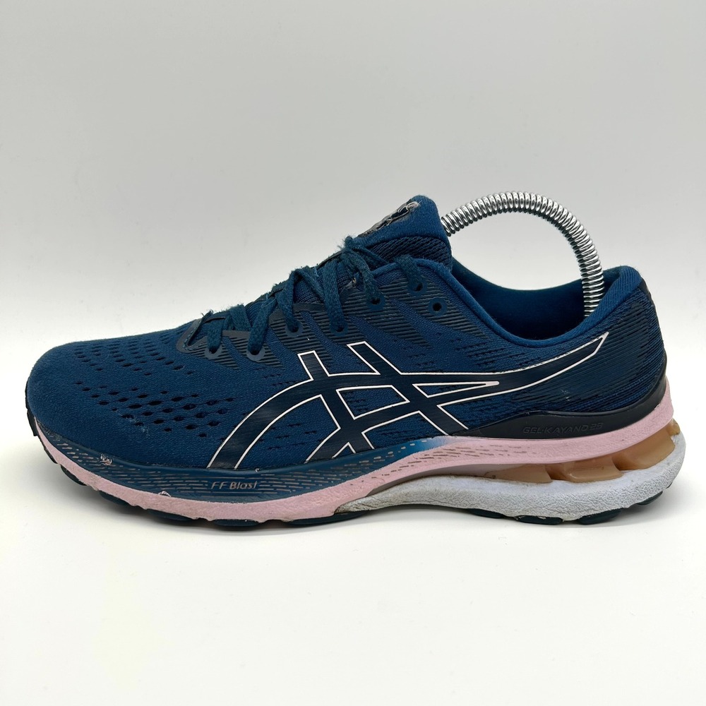 ASICS Gel-Kayano 28 Shoes Womens 9 Wide Teal Pink Running Sneakers 1012B046